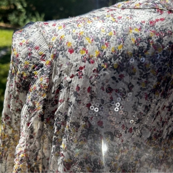 Sundance silk sheer button down blouse - Picture 3 of 9